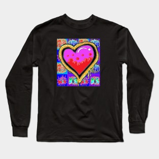 graffiti heart 23 by LowEndGraphics Long Sleeve T-Shirt